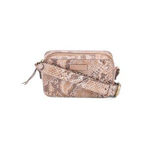 LUCKY BRAND Natural Leather Mora Snakeskin Crossbody